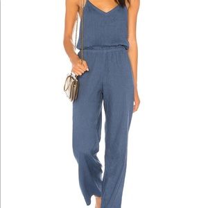 Monroe sleeveless denim jumpsuit